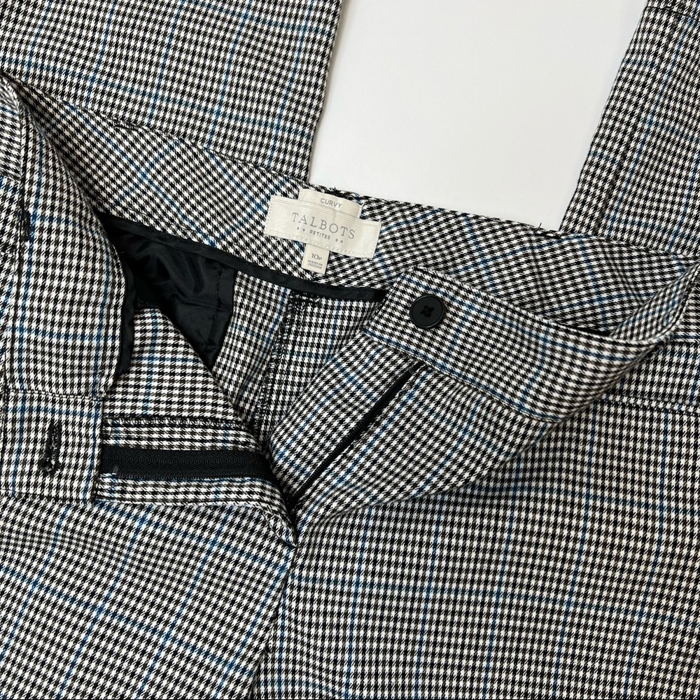 Talbots | Curvy Houndstooth Pattern Trouser Pant - image 2